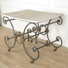 Large 19th Century French Iron Pâtisserie Table