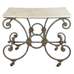 Large 19th Century French Iron Pâtisserie Table