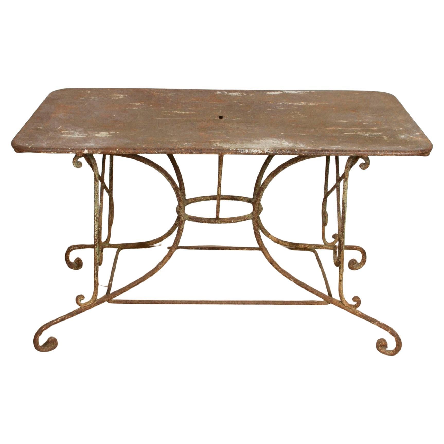 Large 19th Century French Iron Table
