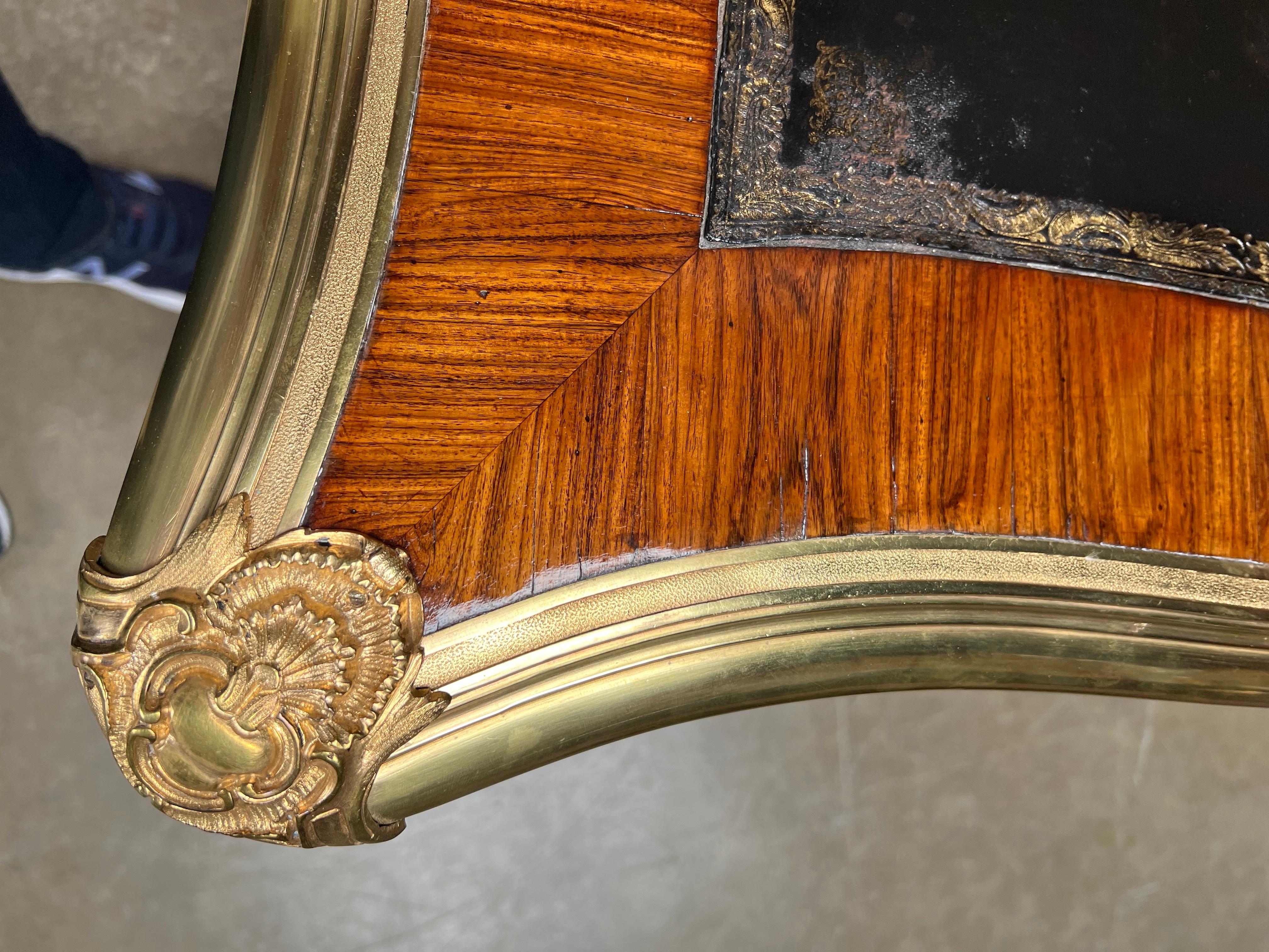Large 19th Century French Louis XV Style Bureau Plat Partners Desk For Sale 8