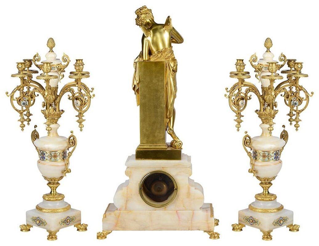 Große französische Kaminsimsuhr im Louis-XVI-Stil aus dem 19. im Angebot 8