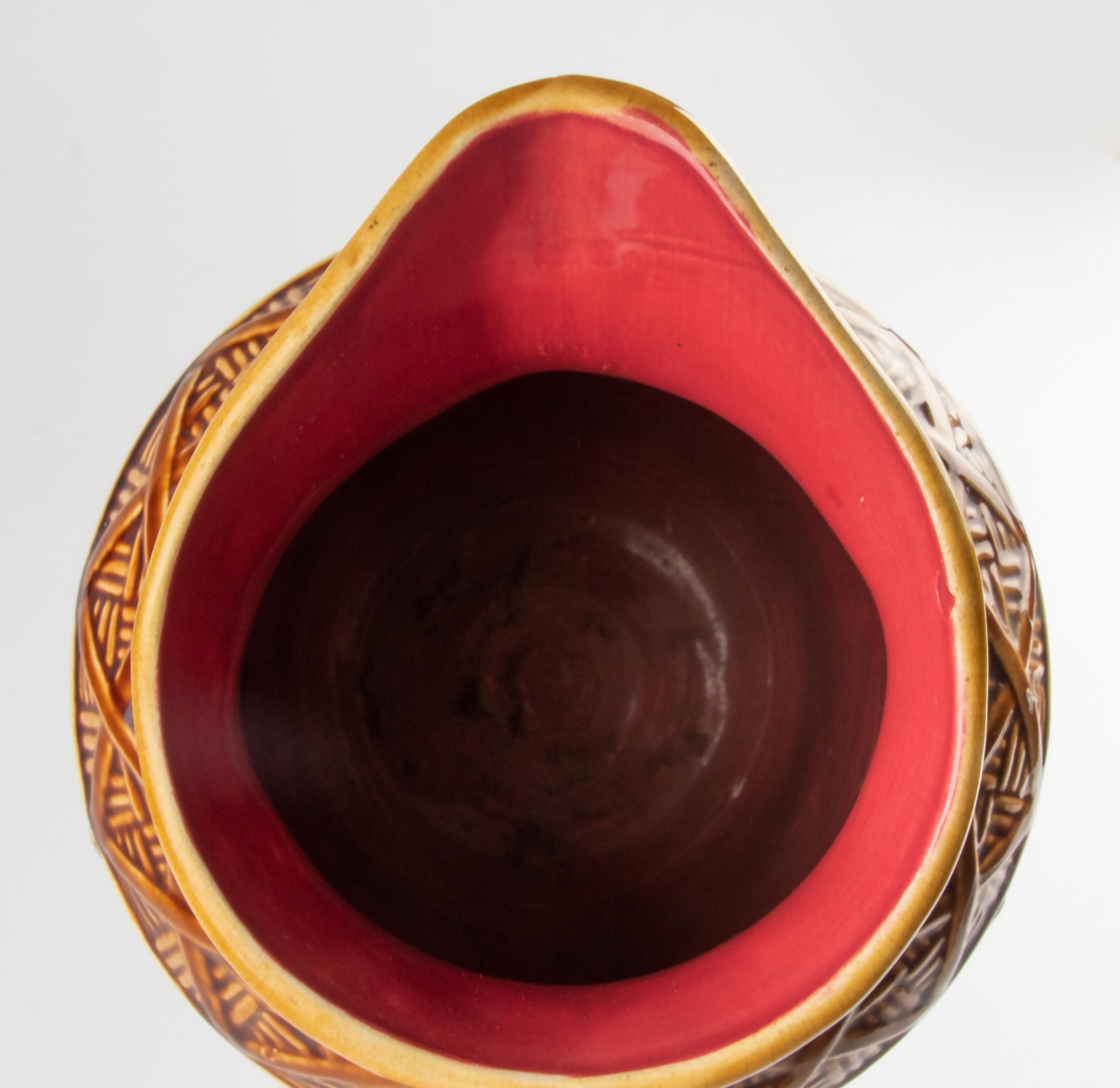 Großer Majolika-Krug aus dem 19. Jahrhundert, hergestellt von Nimy  im Angebot 5