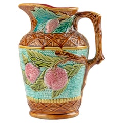 Antique Large 19th Century Majolica Pitcher made by Nimy 