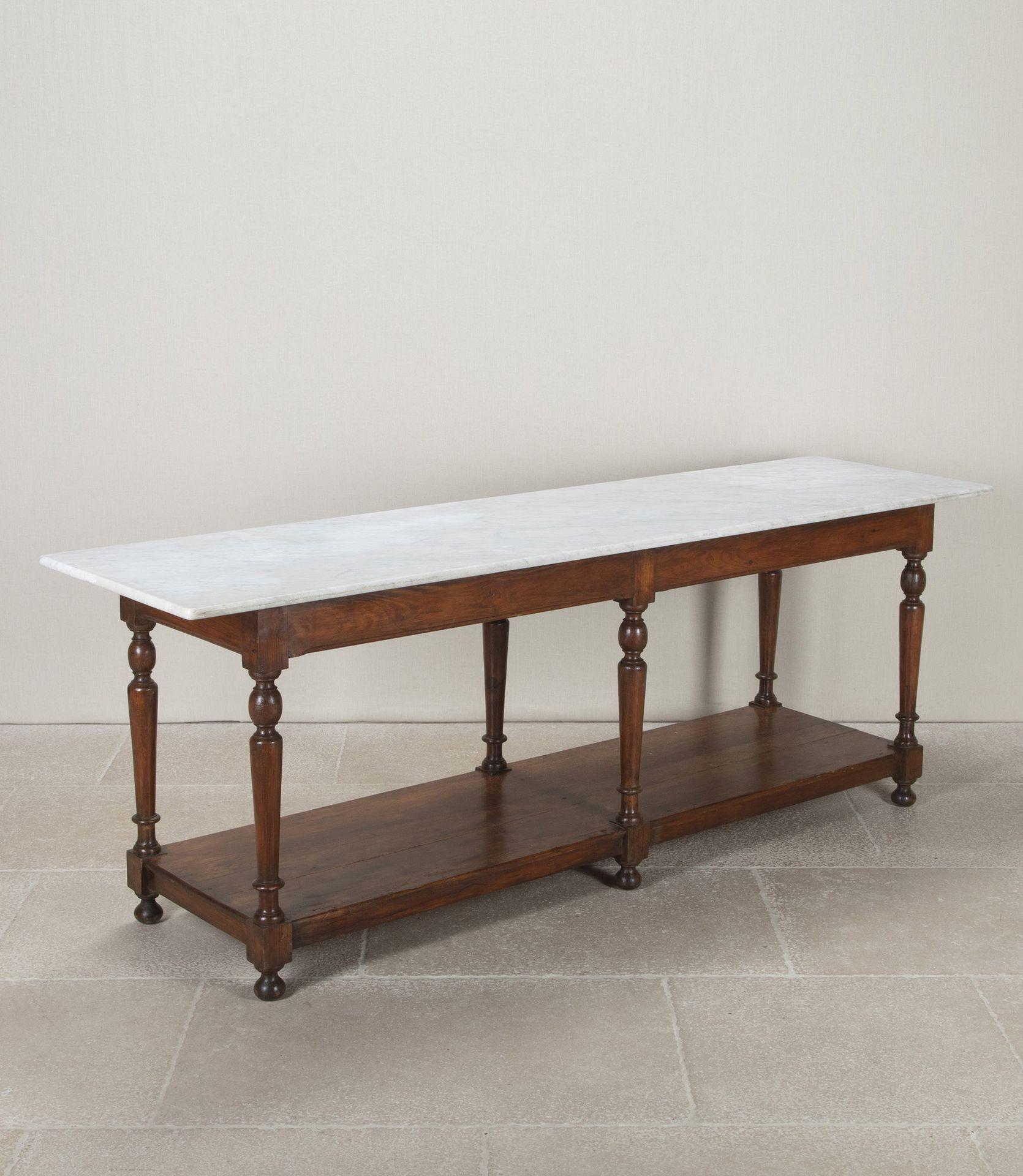 Napoleone III Grande bancone da pasticceria francese del XIX secolo con piano in marmo in vendita