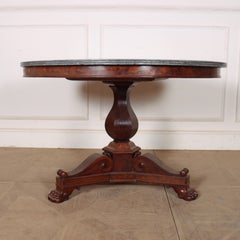 Large 19th Century French Marble Topped Gueridon