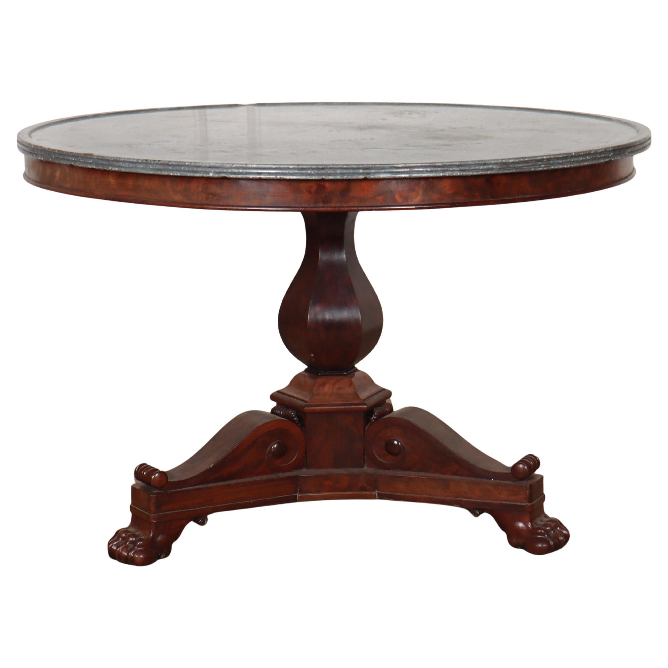 Large 19th Century French Marble Topped Gueridon