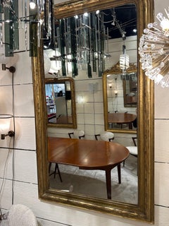 Large 19th-century French mirror engraved with floral decorations