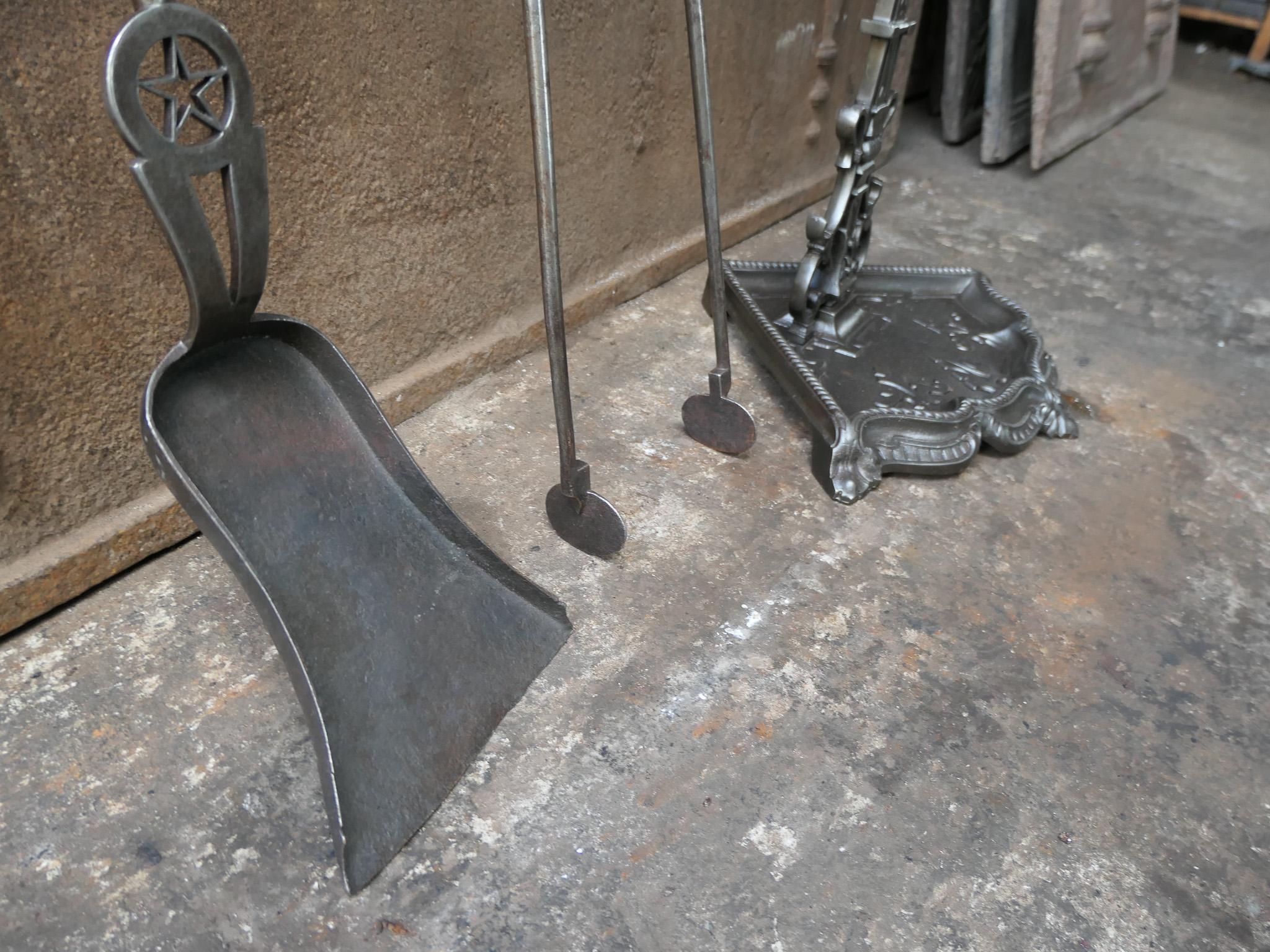 Large 19th Century French Napoleon III Fireplace Toolset For Sale 13