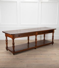 Large 19th Century French Oak Drapers Table