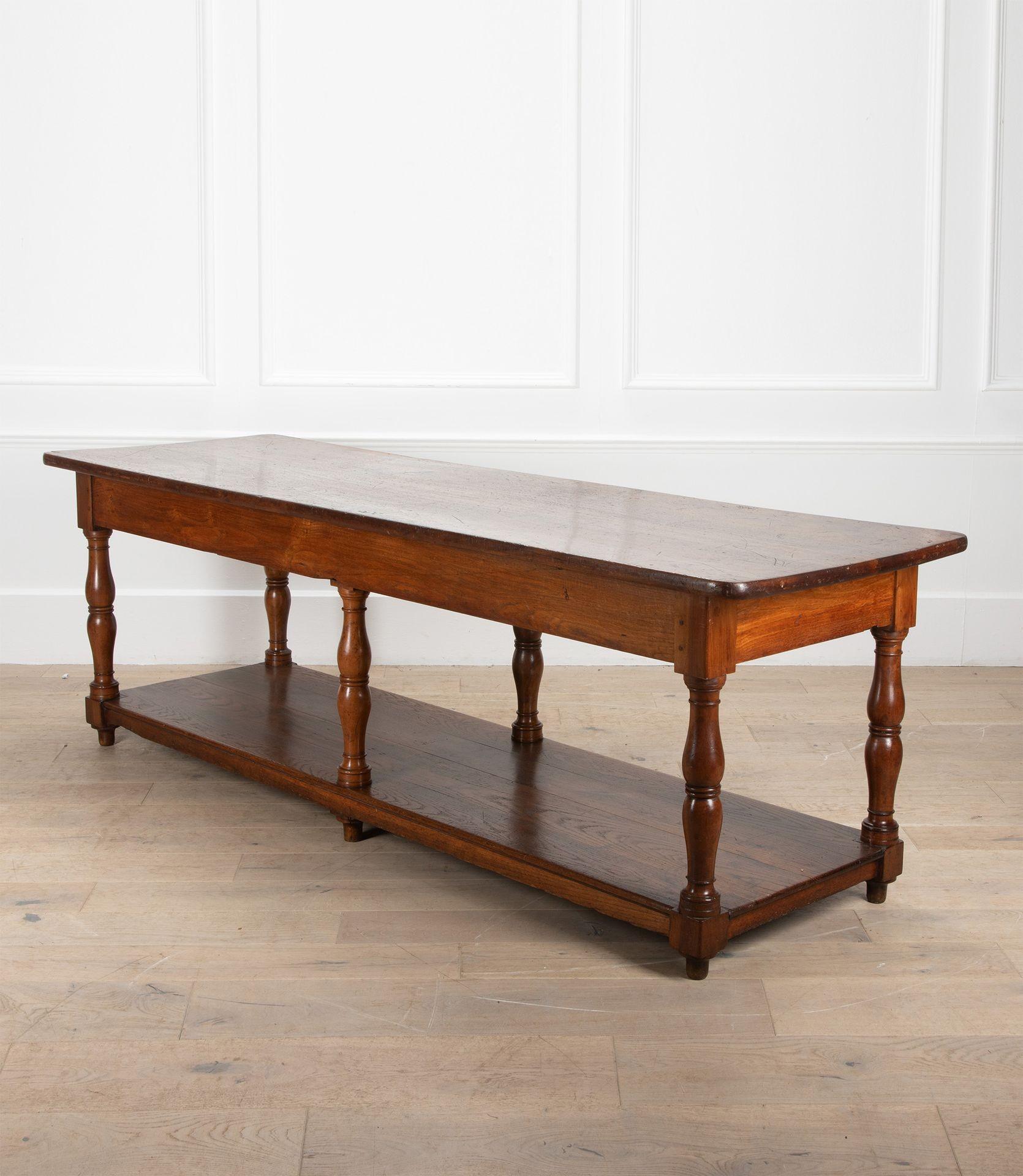 French Provincial Large 19th Century French Oak Drapers Table
