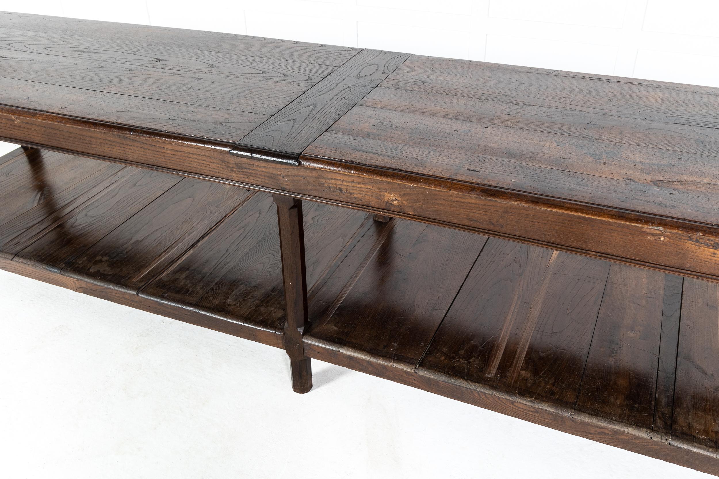 Large 19th Century French Oak Drapers Table In Good Condition In Gloucestershire, GB