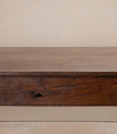 Grande table de ferme en chêne français du XIXe siècle