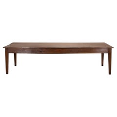 Grande table de ferme en chêne français du XIXe siècle