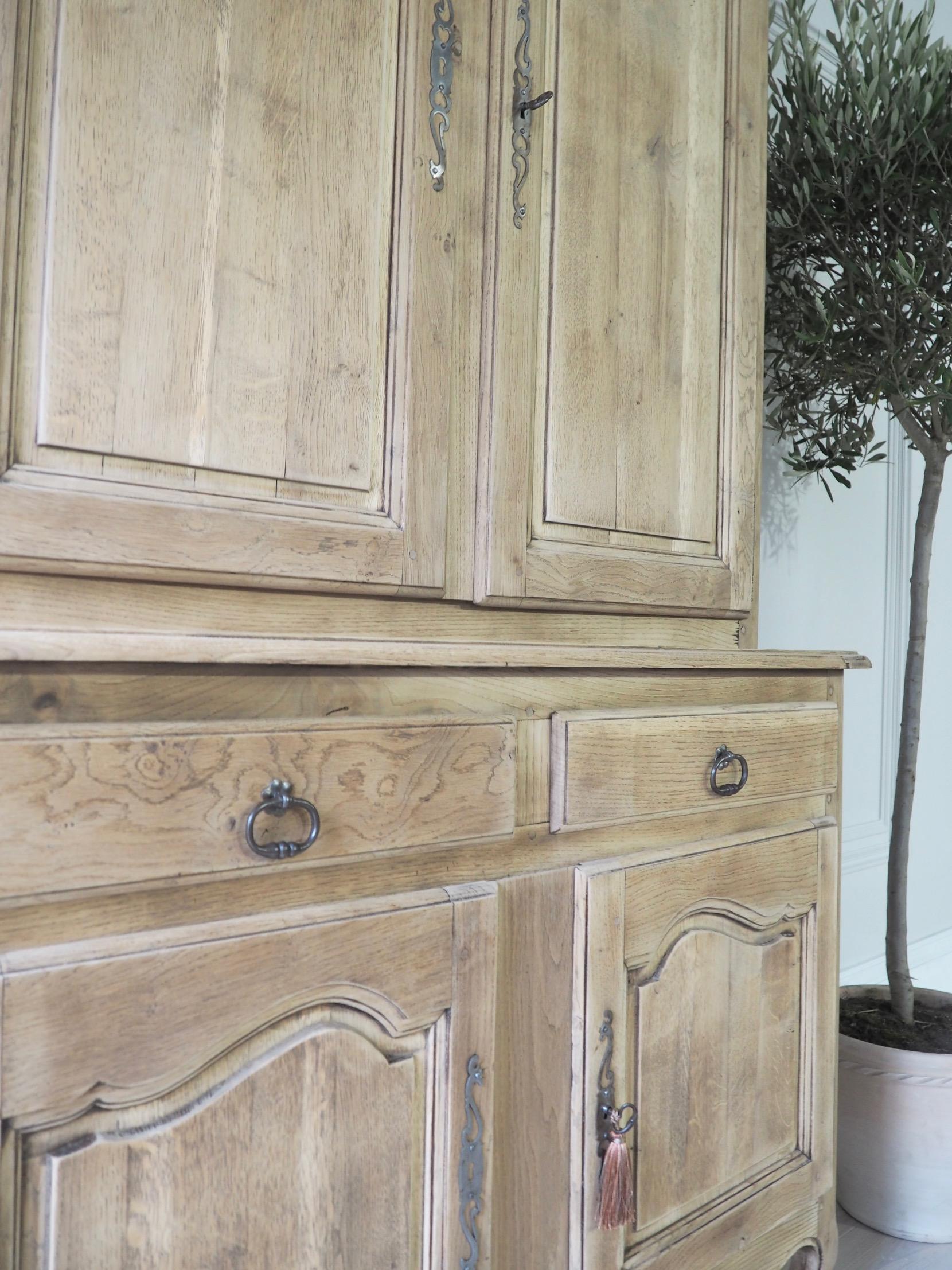 Large 19th Century, French, Oak Larder Cupboard 1