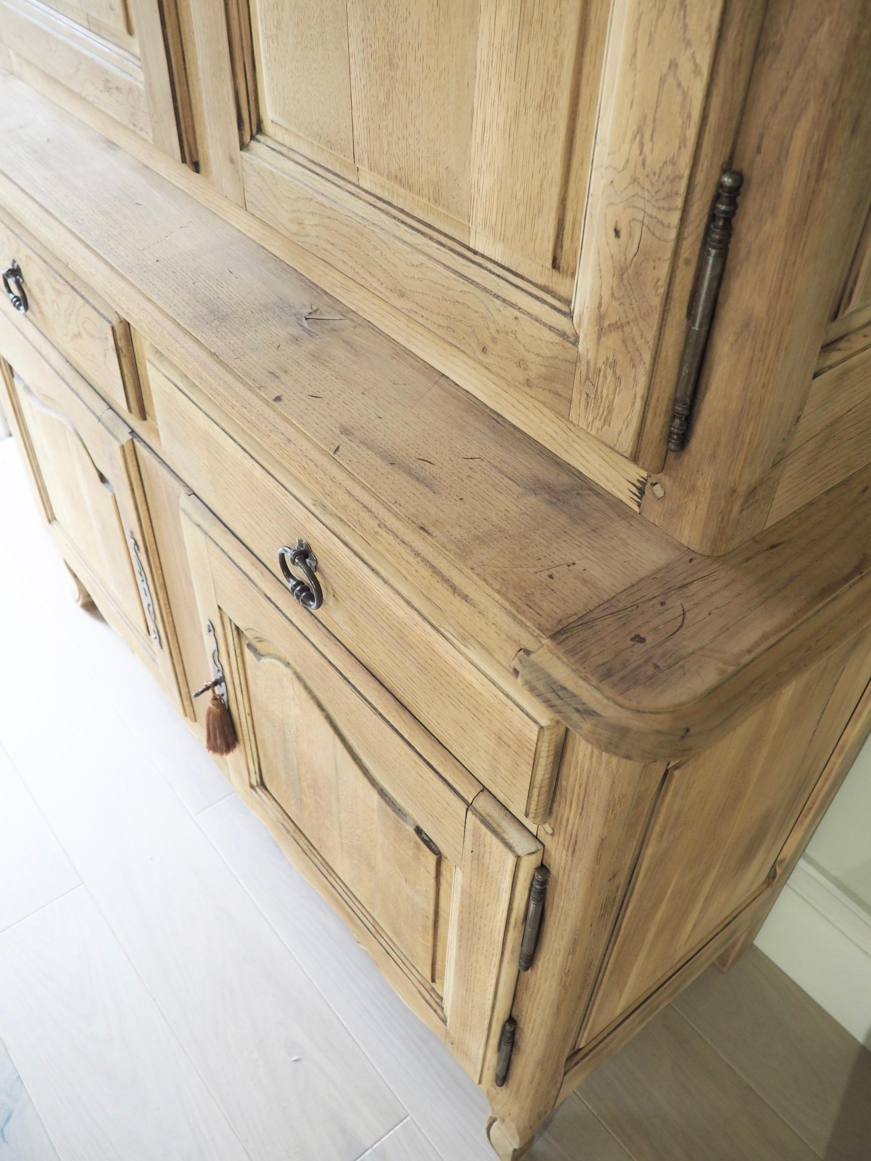 Large 19th Century, French, Oak Larder Cupboard 2