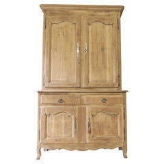 Antique Large 19th Century, French, Oak Larder Cupboard