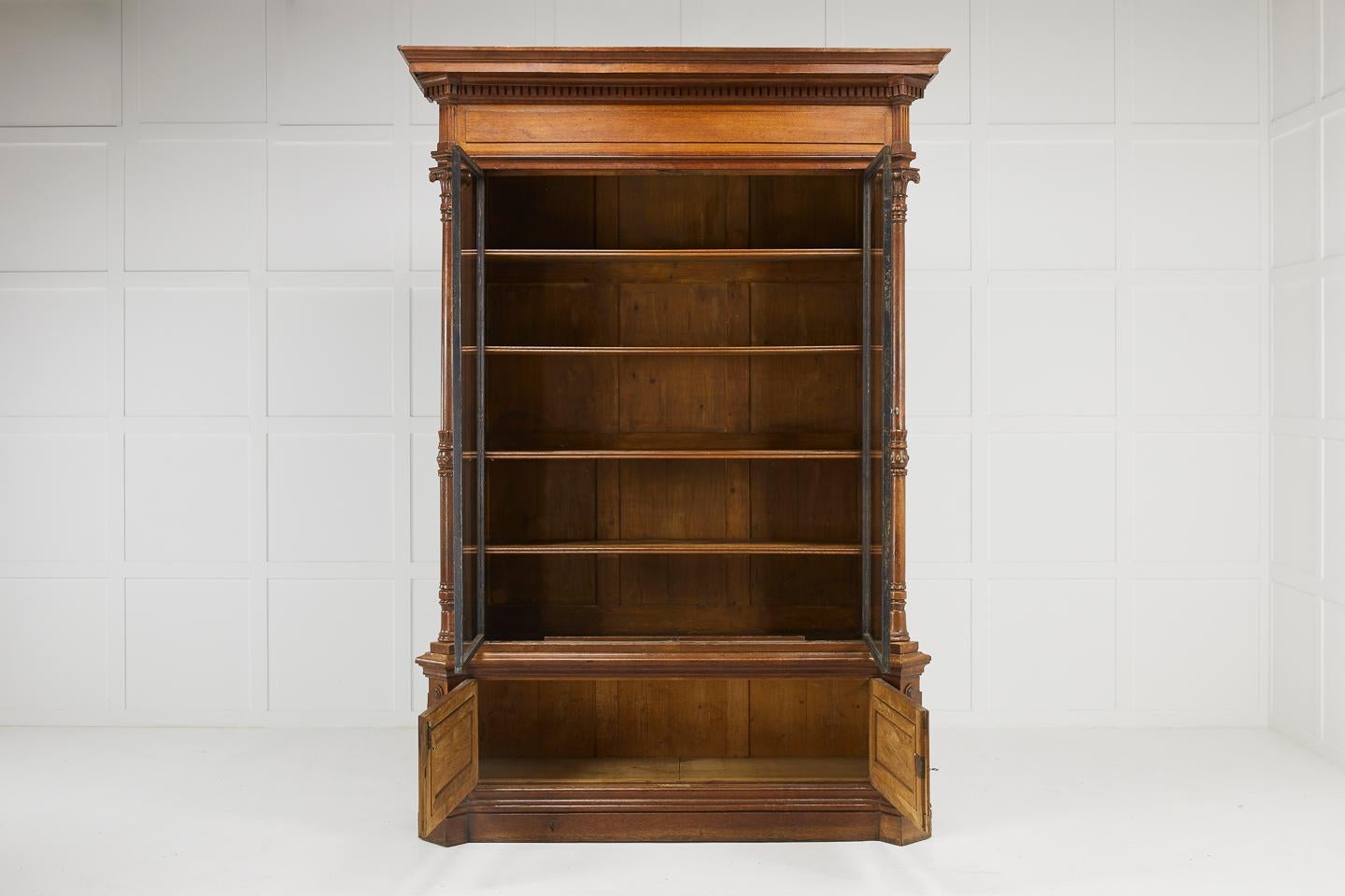 Large 19th Century French Oak Library Bookcase 3