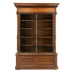 Large 19th Century French Oak Library Bookcase