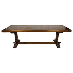 Antique Large 19th Century French Oak Refectory Table