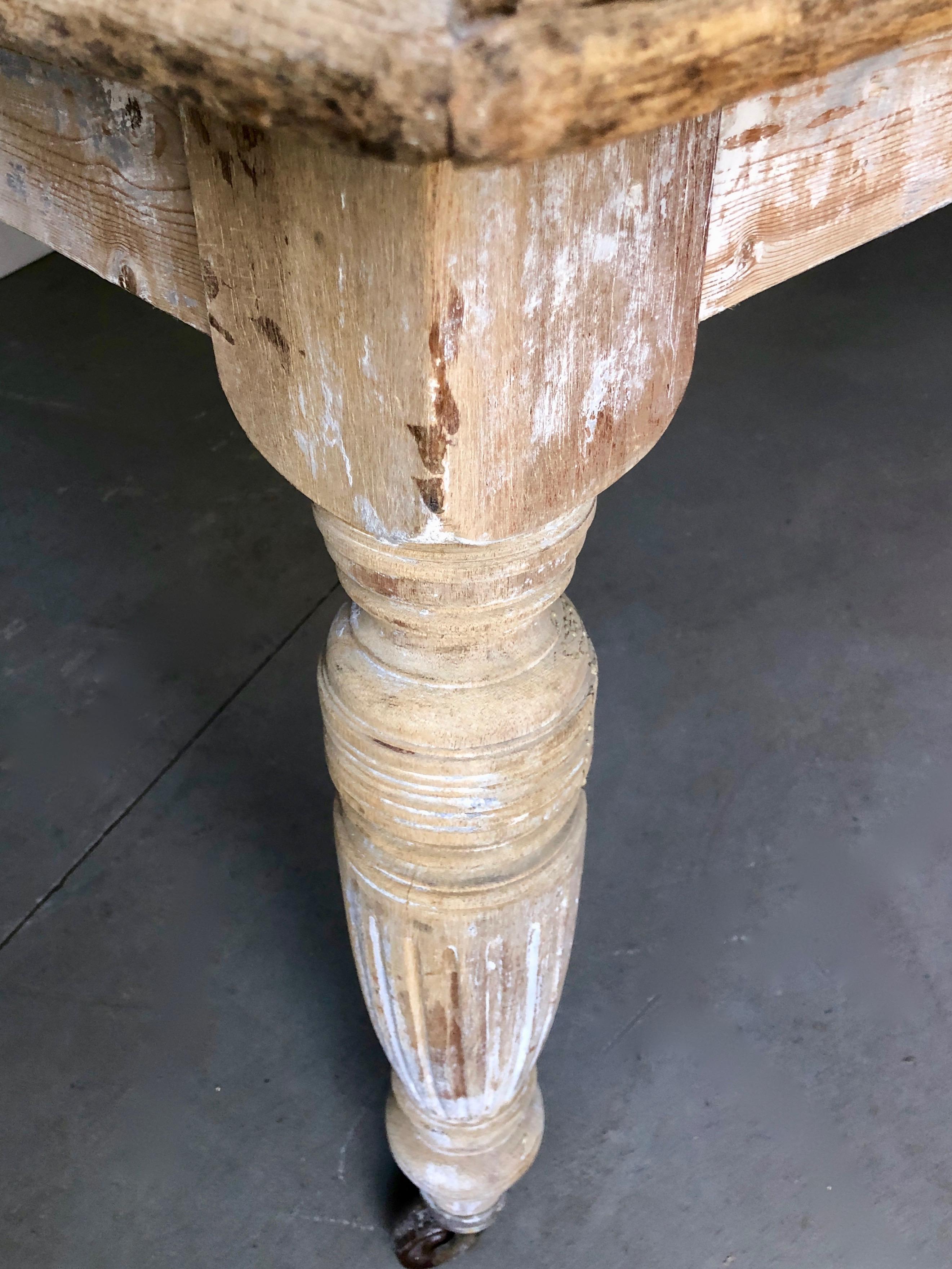 Large 19th Century French Oak Top Table 1
