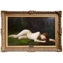 Large 19th Century French Oil/Canvas Titled ‘Byblis’ by Pierre Poujol