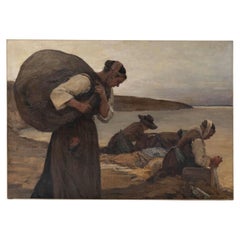 Large 19th Century French Oil Painting