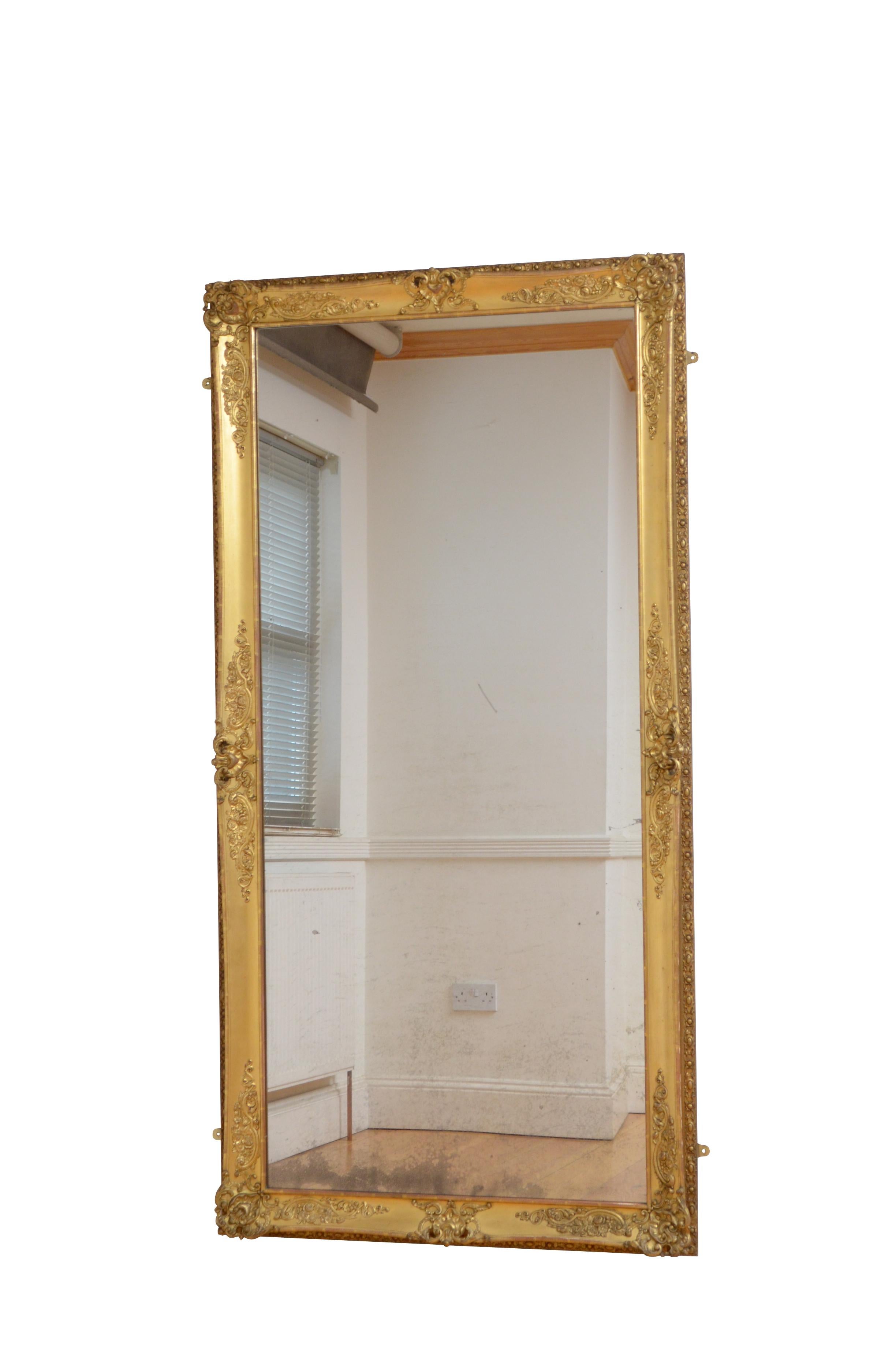 Louis XV Grand miroir à trumeau ou miroir d'embarcadère français du 19ème siècle H41x82