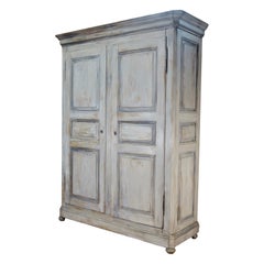 Large 19th Century French Painted Armoire
