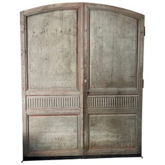 Antique Large 19th Century French Painted Doors