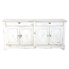 Large 19th Century French Painted Louis Philippe Period Enfilade Buffet