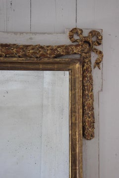 Large 19th Century French Painted Mirror in the Louis XVI Taste