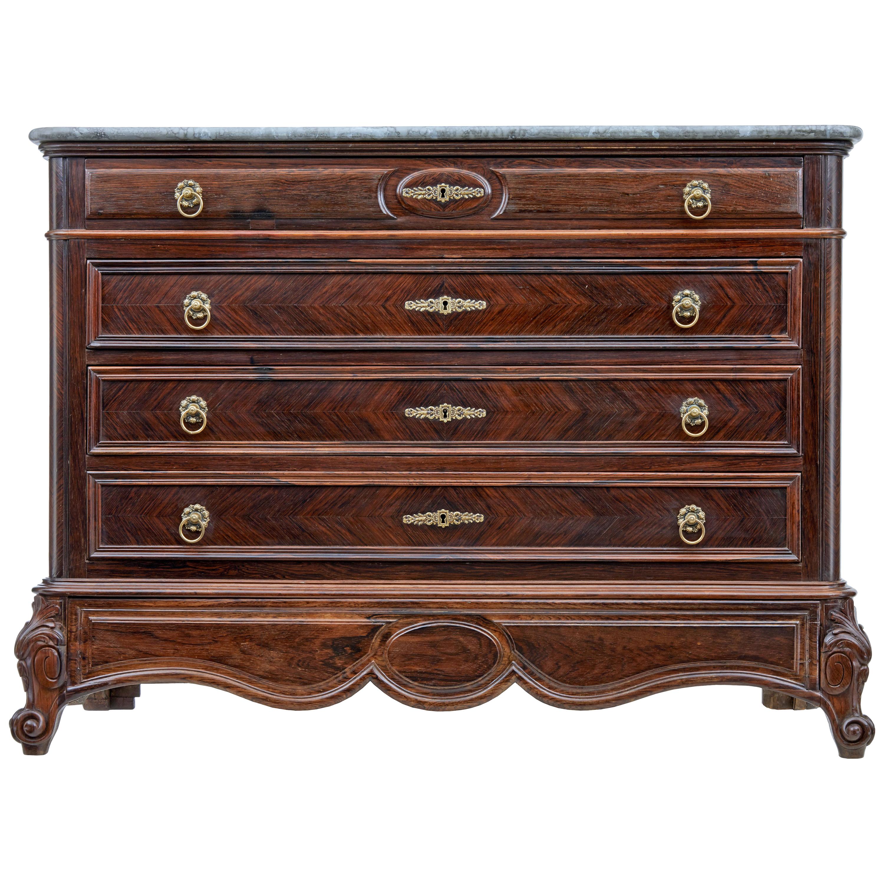 Large 19th Century French Palisander Chest of Drawers