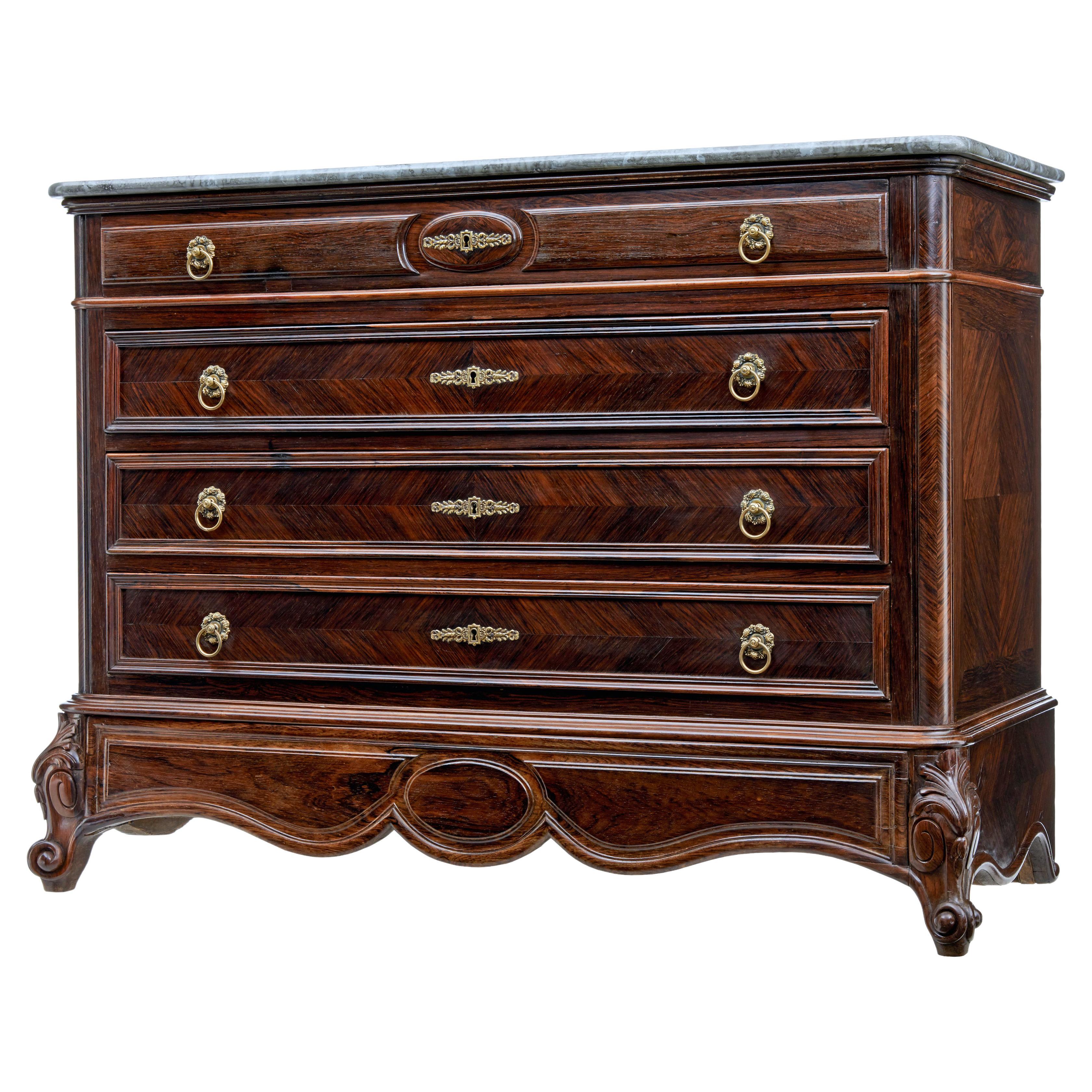 Large 19th Century French Palisander Chest of Drawers