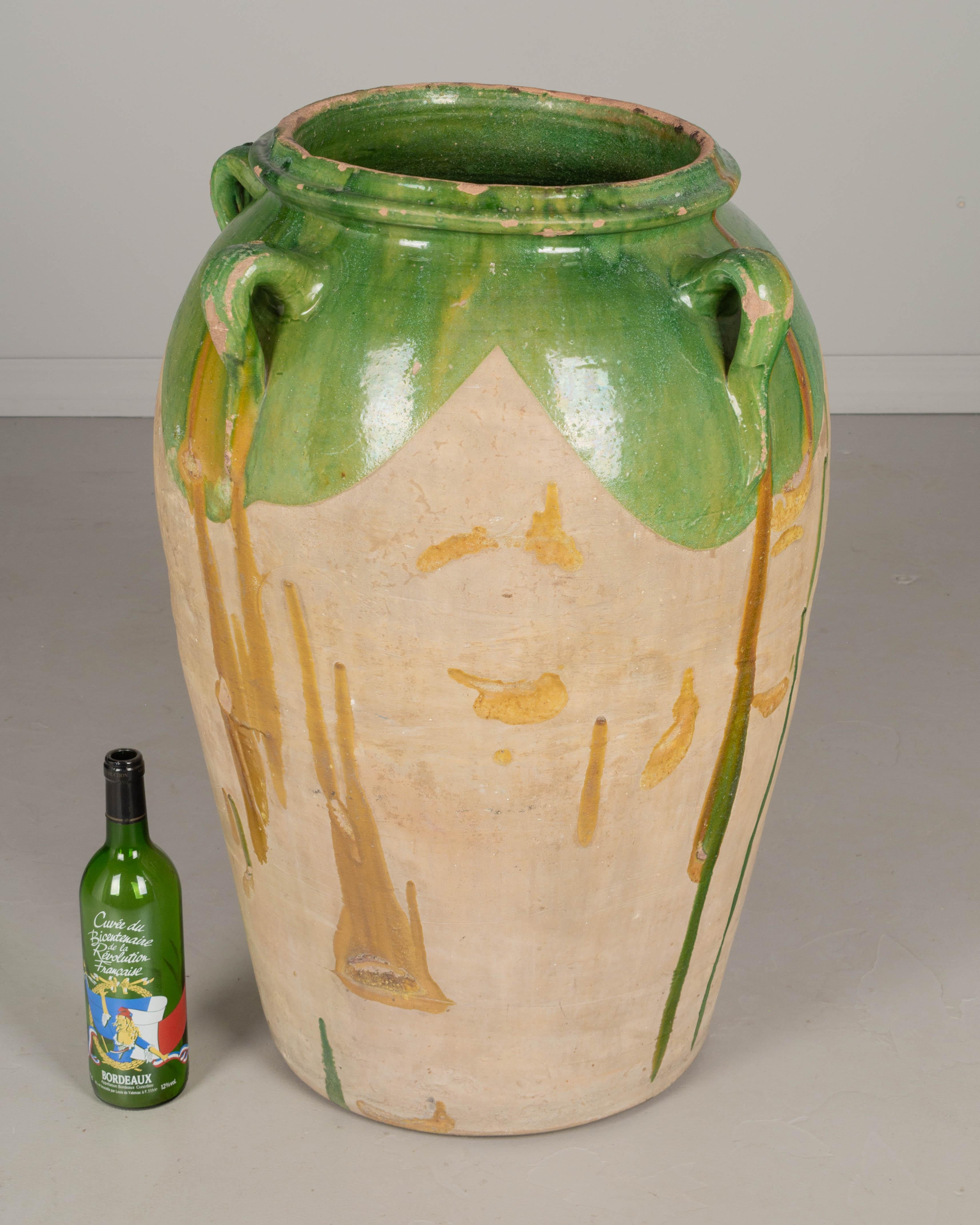 Glazed Large 19th Century French Pottery Jar or Planter