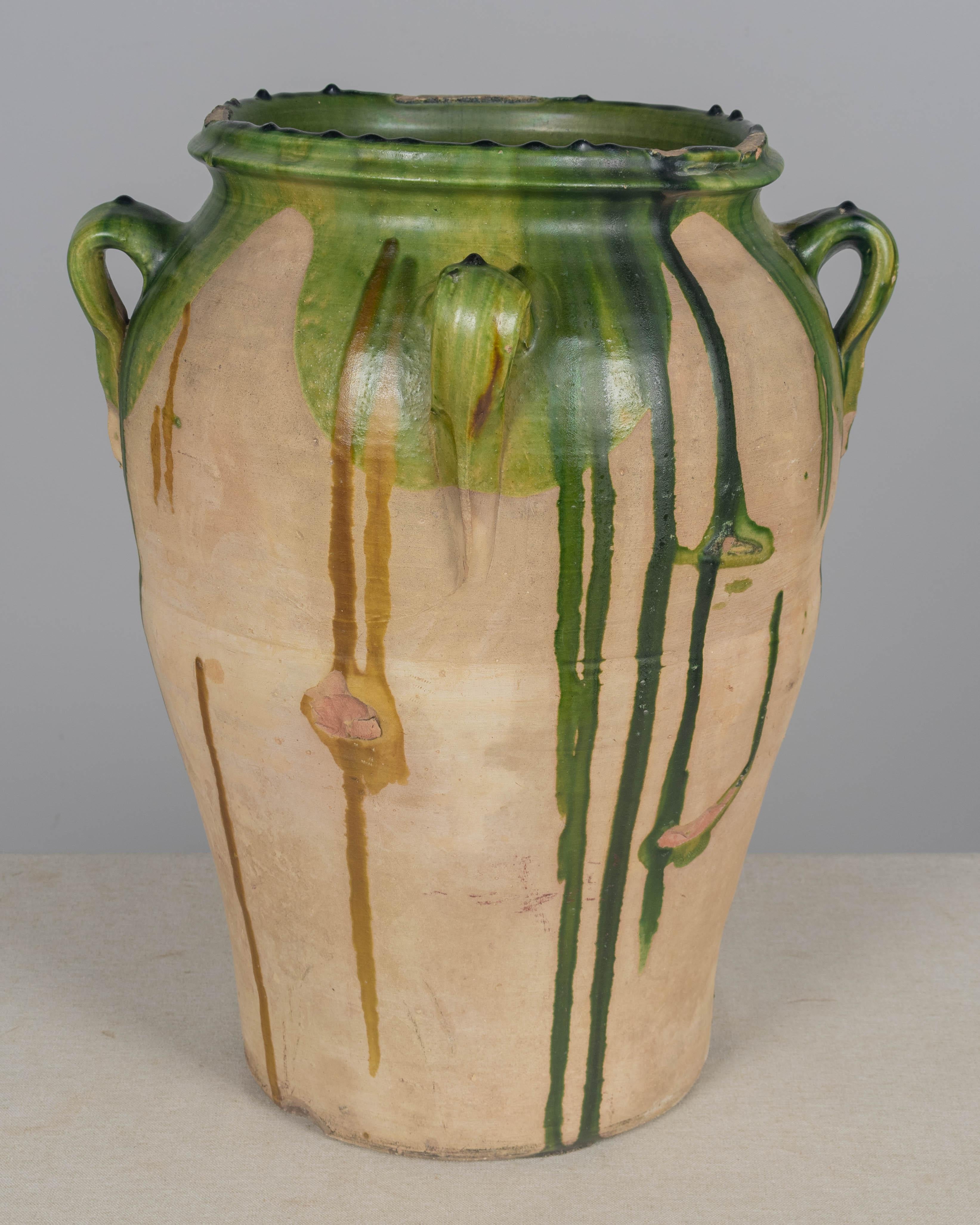 Terracotta Large 19th Century French Pottery Jar or Vase 18.5
