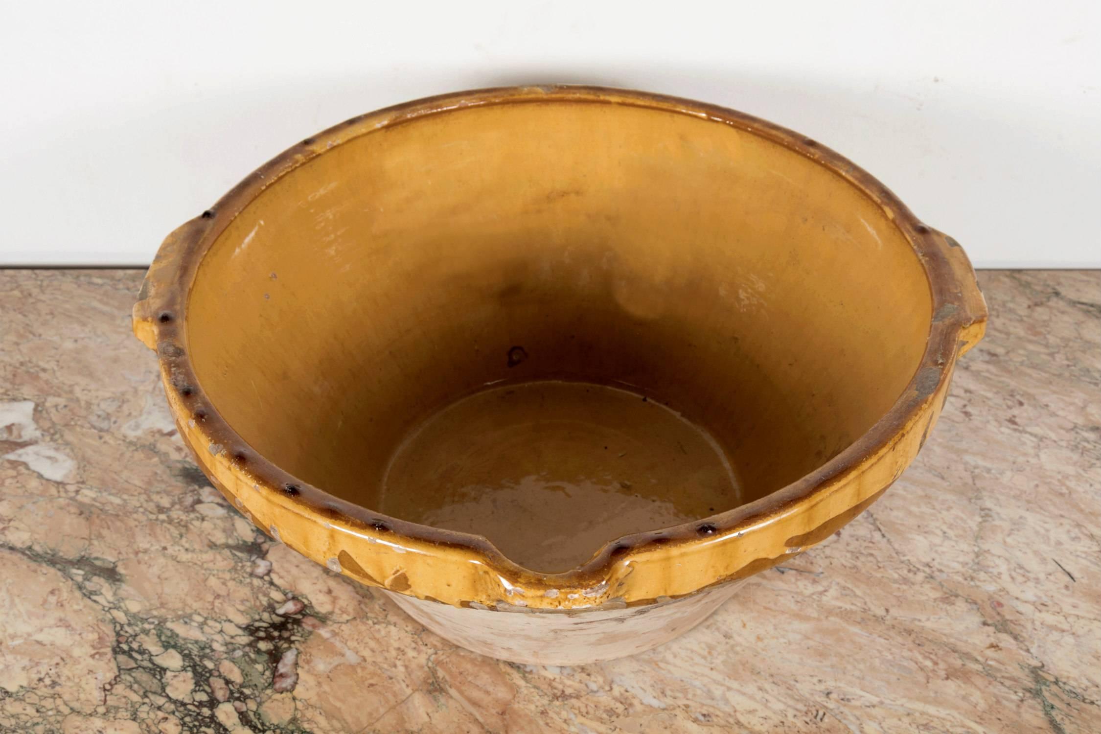 Large 19th Century French Provencal Terracotta Tian Bowl 1