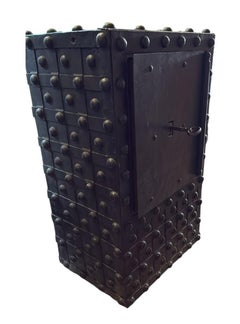 Large 19th Century French Safe – Iron Fittings with Riveted Straps