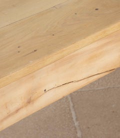 Large 19th Century French Scrub Top Farmhouse Table