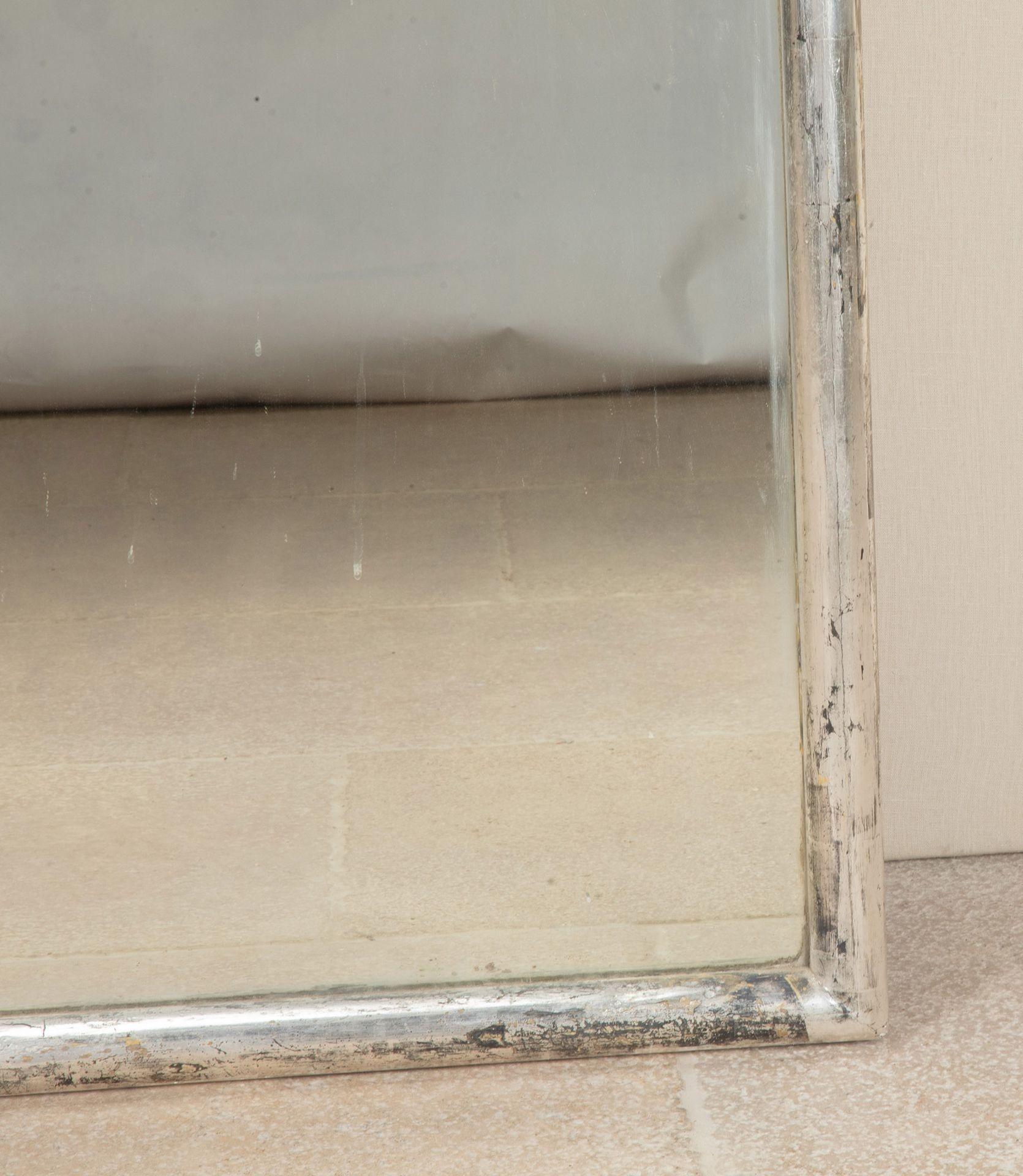 Large 19th Century French Silver Gilt Mirror For Sale 2
