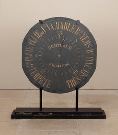 Large 19th Century French Slate Barometer Dial
