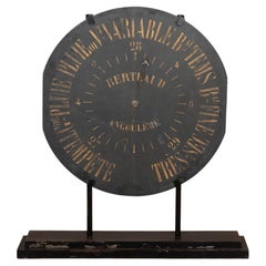 Large 19th Century French Slate Barometer Dial