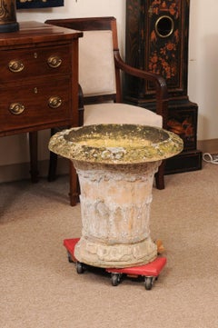 Large 19th Century French Terracotta Garden Urn, with Maker’s Stamp