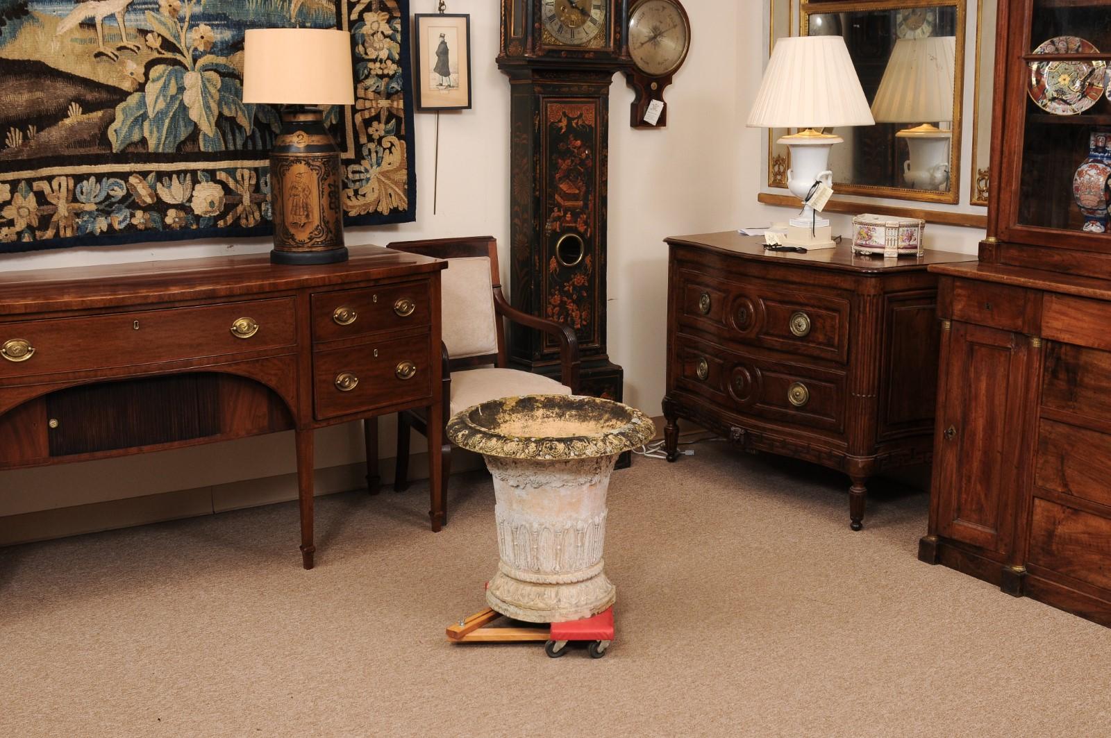 Large 19th Century French Terracotta Garden Urn, with Maker’s Stamp For Sale 6