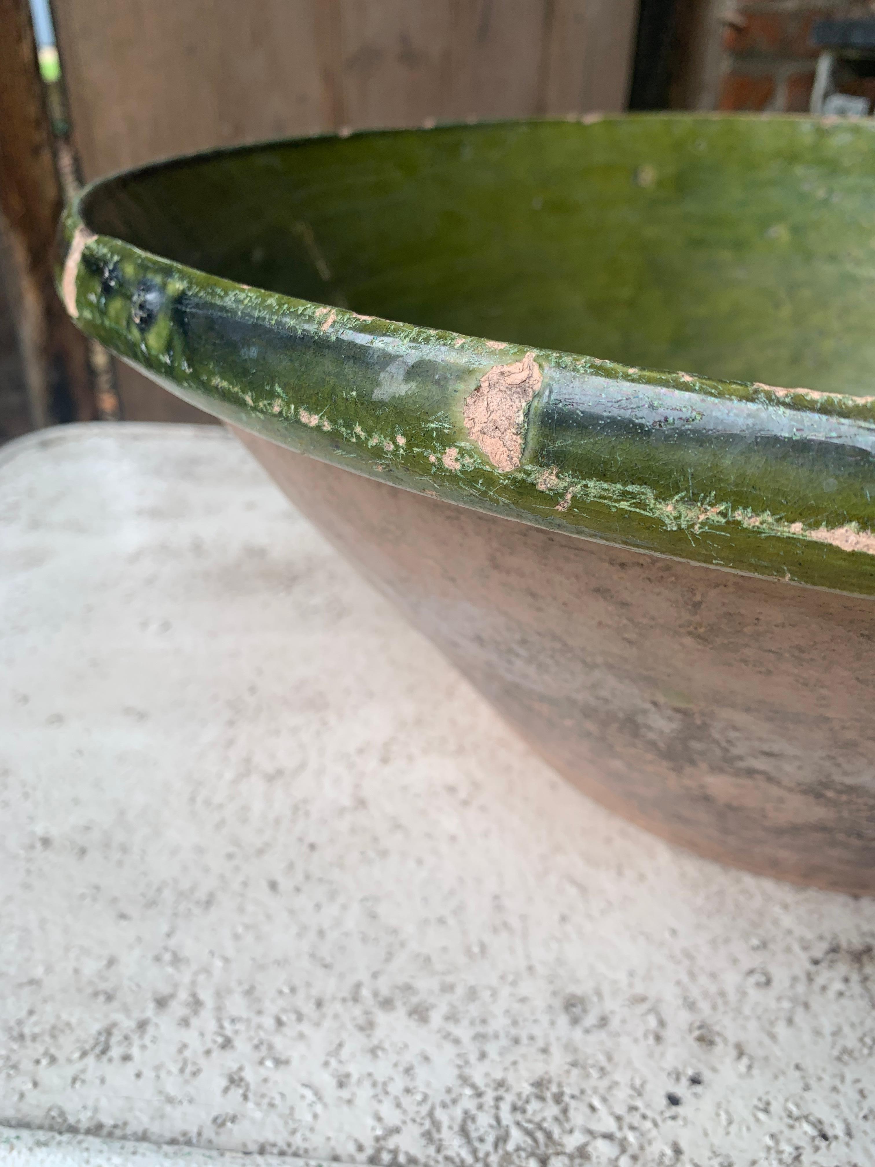 Hand-Crafted Large 19th Century French Tian Bowl For Sale