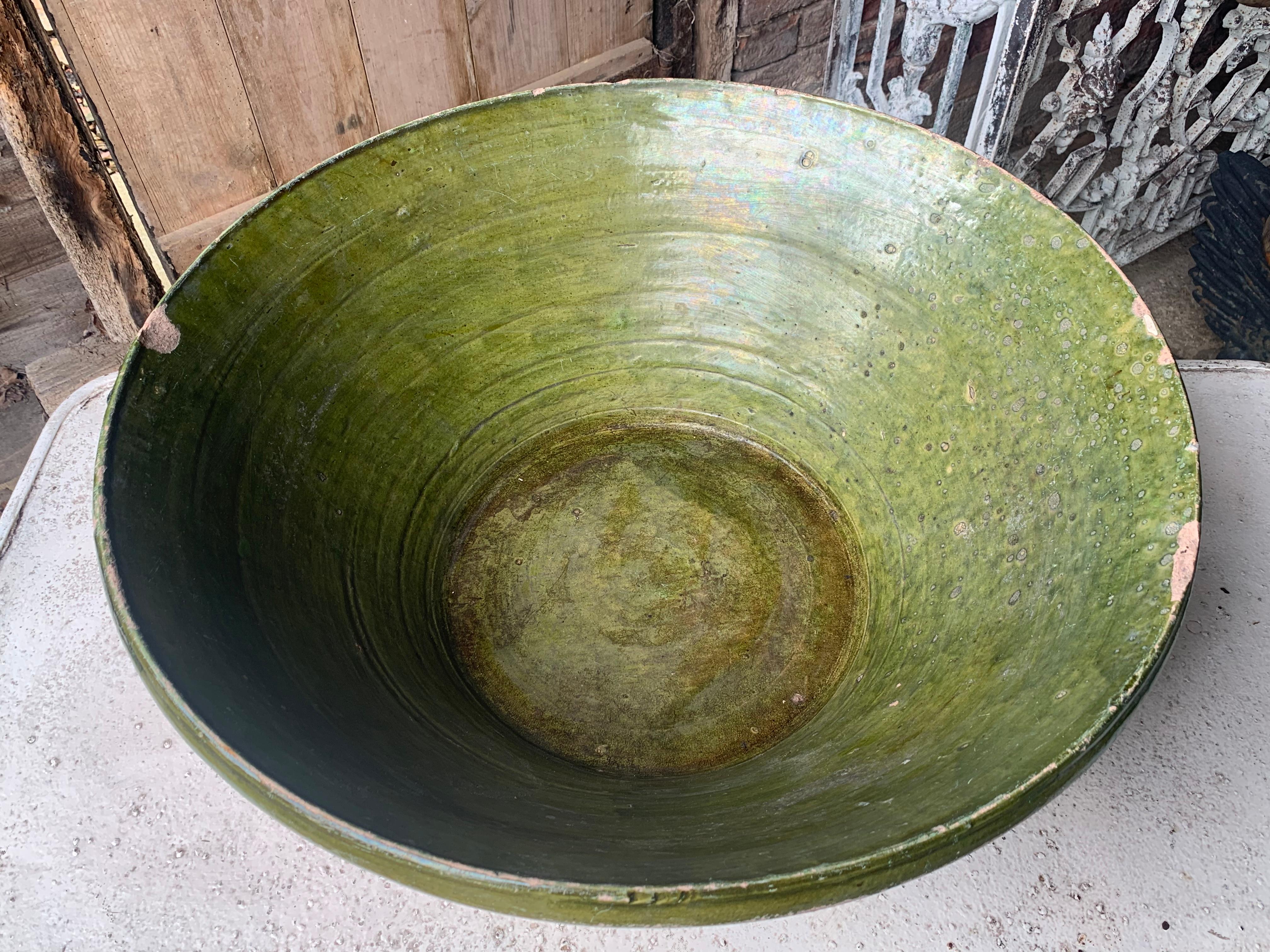 Earthenware Large 19th Century French Tian Bowl For Sale