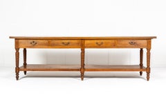 Large 19th Century French Walnut Drapers Table