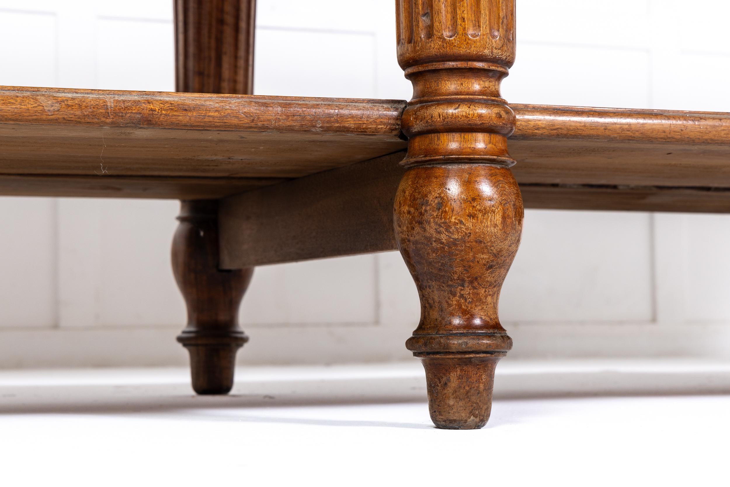 Large 19th Century French Walnut Drapers Table For Sale 2