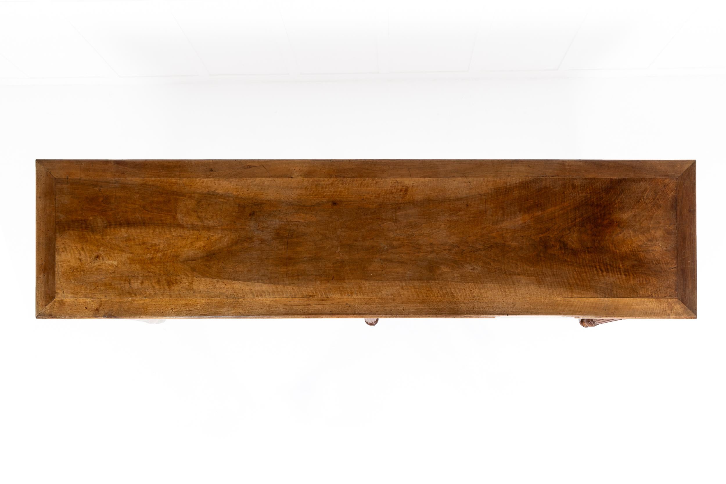 Large 19th Century French Walnut Drapers Table For Sale 3