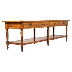 Large 19th Century French Walnut Drapers Table