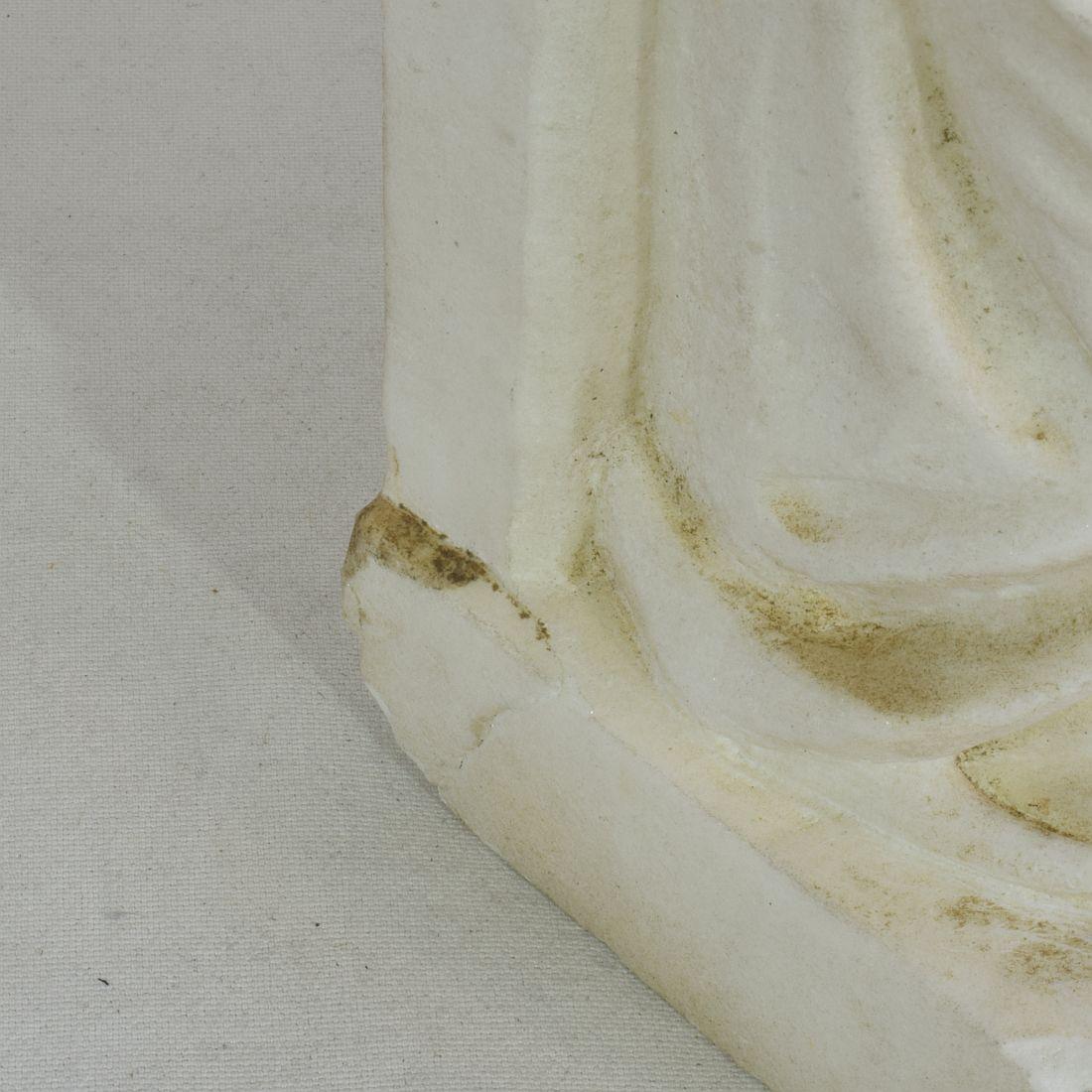 Grande statue de Saint John en marbre blanc français du 19e siècle en vente 10